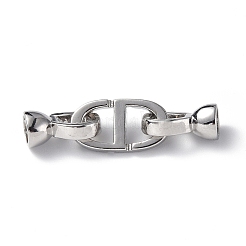 Rack Plating Brass Micro Pave Clear Cubic Zirconia Fold Over Clasps&nbsp;KK-G448-05P