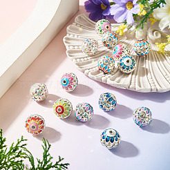 15Pcs Brass Enamel Beads&nbsp;KK-TA0009-20P
