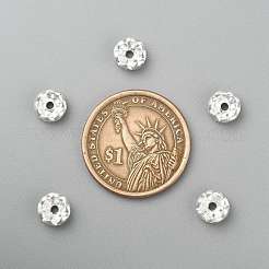Iron Crystal Rhinestone Spacer Beads&nbsp;RB-A008-8MM-S