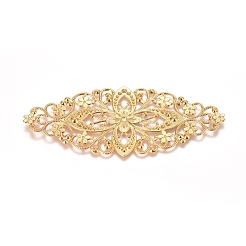 Brass Filigree Joiners&nbsp;KK-G368-01G