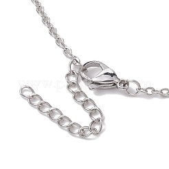 Crystal Stone Cage Pendant Necklaces&nbsp;NJEW-JN04756-03