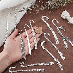 12Pcs 12 Styles Tibetan Style Alloy Bookmarks&nbsp;PALLOY-SC0003-81