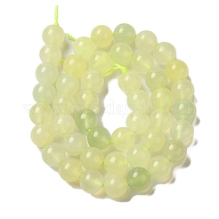 Natural New Jade Round Beads Strands&nbsp;G-L348-01-8mm