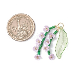 Glass Seed Beaded Pendants&nbsp;PALLOY-MZ01249