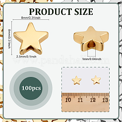 100Pcs Brass Beads&nbsp;KK-PH0012-95