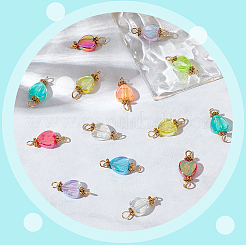 200Pcs 10 Colors Transparent Acrylic Pendants&nbsp;PALLOY-GO00013