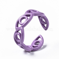 Spray Painted Brass Cuff Rings&nbsp;RJEW-S044-145