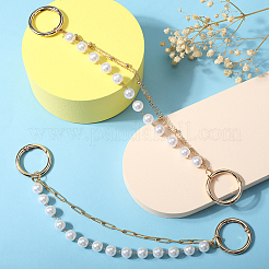 2Pcs 2 Style Imitation Pearl & Alloy Shoe Chains&nbsp;FIND-SC0004-66