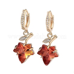 Light Gold Brass Micro Pave Cubic Zirconia Hoop Earrings&nbsp;EJEW-Q800-54KCG