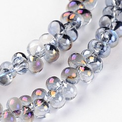 Teardrop Electroplate Glass Beads Strands&nbsp;EGLA-E033-M