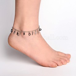 Tarnish Resistant 304 Stainless Steel Charms Anklets&nbsp;AJEW-AN00106