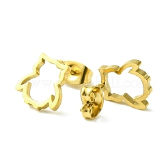 Cute Little Animal Theme 304 Stainless Steel Stud Earrings&nbsp;EJEW-B041-03D-G