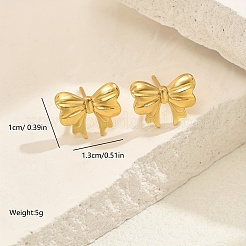 Stainless Steel Bowknot Stud Earrings&nbsp;KQ5792