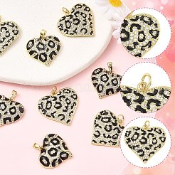 2Pcs 2 Styles Rack Plating Brass Cubic Zirconia Pendants&nbsp;KK-YW0004-08