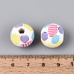 Spray Painted Schima Wood Beads&nbsp;WOOD-T032-37A