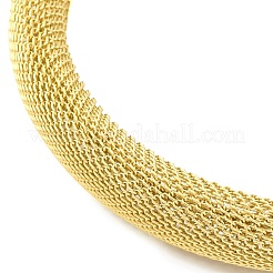 304 Stainless Steel Mesh Chain Choker Necklaces for Women&nbsp;NJEW-U012-03G-01