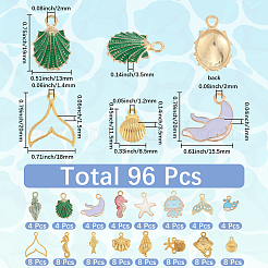 96Pcs Alloy Pendants&nbsp;FIND-SC0016-28