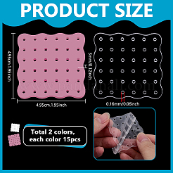 30Pcs 2 Colors Acrylic Earring Display Board&nbsp;EDIS-PH0001-95
