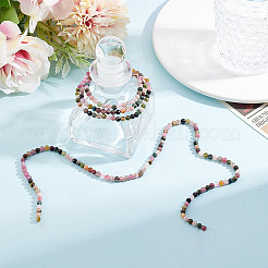 2 Strands Natural Multicolor Tourmaline Beads Strands&nbsp;G-GO0001-58