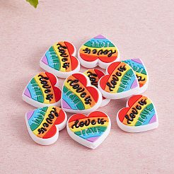 10Pcs Multi-color Love Silicone Beads&nbsp;JX655A
