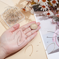 60Pcs 2 Colors 304 Stainless Steel Earring Hooks&nbsp;STAS-ME0001-52
