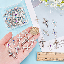 45Pcs 9 Styles Zinc Alloy Rhinestone Pendants&nbsp;FIND-WR0012-33