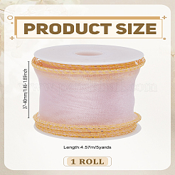 5 Yards Polyester Organza Ribbons&nbsp;SRIB-LP0001-05A