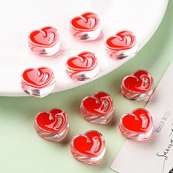 Transparent Enamel Acrylic Beads&nbsp;TACR-S155-004F