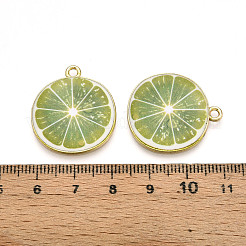Light Gold Alloy Enamel Pendants&nbsp;ENAM-S126-127