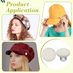 24 Bags Flat Round Cloth Cap Nail Buttons&nbsp;BUTT-BC0001-21E