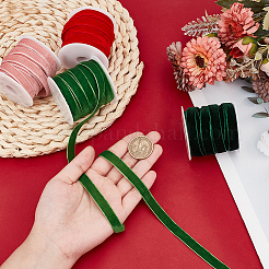 40 Yards 4 Colors Christmas Theme Single Face Velvet Ribbon&nbsp;SRIB-HY0001-10