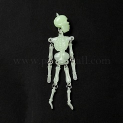 Halloween Luminous PVC Skeleton Pendants&nbsp;HJEW-B007-01