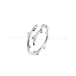 Deer Horn Rhodium Plated 925 Sterling Silver Cuff Rings&nbsp;FS-WGD6B3D-01