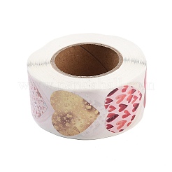 500 Paste  Paper Self-Adhesive Heart Stickers&nbsp;AJEW-S085-02C