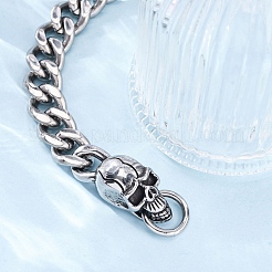 201 Stainless Steel Curb Chain Bracelets&nbsp;BJEW-B078-157P