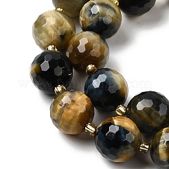 Natural Tiger Eye Beads Strands&nbsp;G-C249-A28-16mm