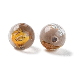 Handmade Gold & Silver Foil Lampwork Beads&nbsp;GLAA-G107-07A-07