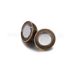 Brass Magnetic Clasps with Loops&nbsp;PALLOY-MC043-3AB