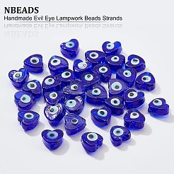Handmade Evil Eye Lampwork Beads Strands&nbsp;LAMP-NB0001-63
