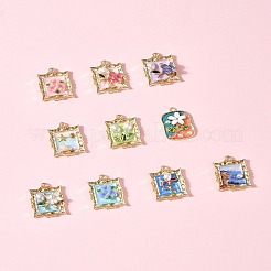 10Pcs 10 Styles Alloy Enamel Pendants&nbsp;ENAM-FS0003-27