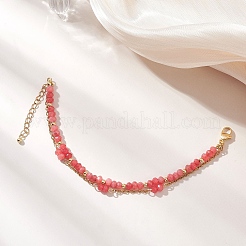 Adjustable Natural Malaysia Jade & 304 Stainless Steel Multi-strand Bracelets&nbsp;BJEW-JB13035-03
