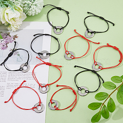 10Pcs 2 Colors Eco-Friendly Korean Waxed Polyester Braided Beaded Bracelets&nbsp;BJEW-DC00004