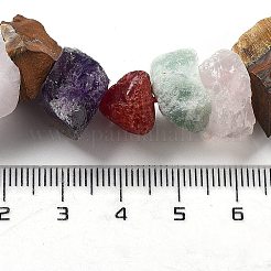 Raw Rough Natural Amethyst & Tiger Eye & Green Aventurine & Rose Quartz & Carnelian Beads Strands&nbsp;G-P528-A11-01