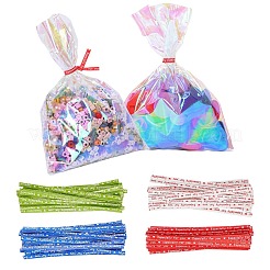 100Pcs Laser OPP Cellophane Candy Packaging Bags&nbsp;ABAG-WH20005-36