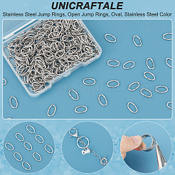 300Pcs 304 Stainless Steel Open Jump Rings&nbsp;STAS-UN0055-64