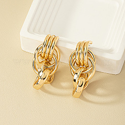 Alloy Dangle Stud Earrings&nbsp;FS-WG57866-01