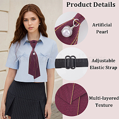 3Pcs 3 Colors Adjustable Polyester Necktie&nbsp;AJEW-CY0001-43