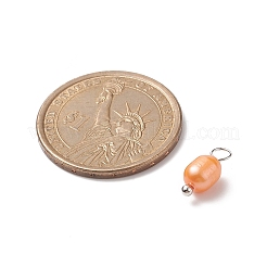 Dyed Natural Cultured Freshwater Pearl Rice Charms&nbsp;PALLOY-JF01948-02