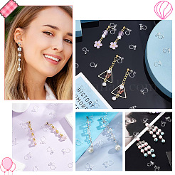80Pcs 4 Styles Plastic Clip-on Earring Findings&nbsp;KY-AR0001-29