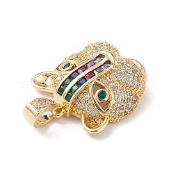 Brass Micro Pave Cubic Zirconia Pendants&nbsp;KK-M240-06G